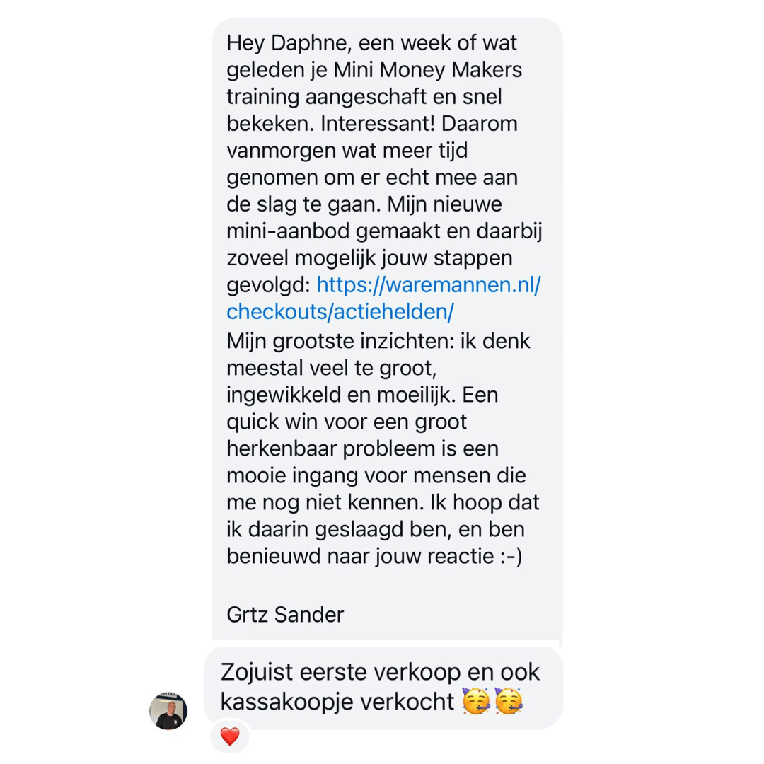 Review Sander mini-aanbod